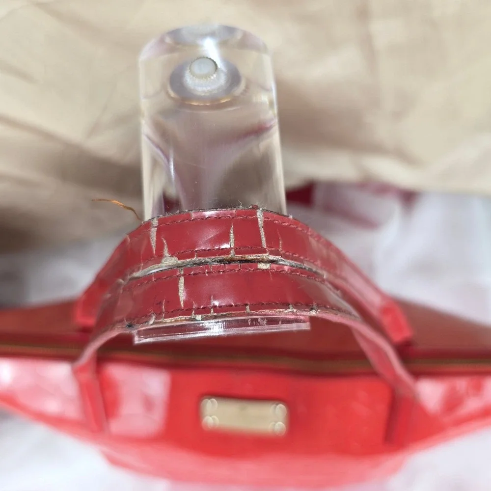 Kate Spade Sophie Red Patent Leather Embossed Heart‎ Tote Bag Project Piece
